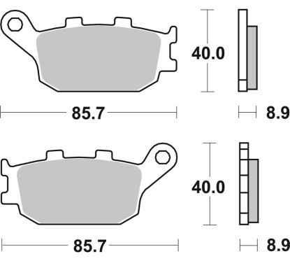 Plaquettes de frein BREMBO route métal fritté - 07HO36SP