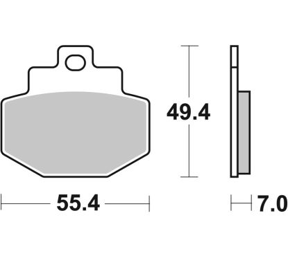 Plaquettes de frein BREMBO Scooter métal fritté - 07047XS