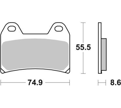 Plaquettes de frein BREMBO route métal fritté - 07BB19SA