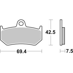 Plaquettes de frein BREMBO route métal fritté - 07GR35SP