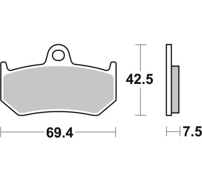 Plaquettes de frein BREMBO route métal fritté - 07GR35SP