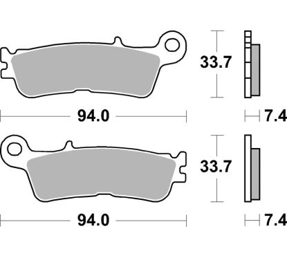 Plaquettes de frein BREMBO métal fritté - 07YA55SD