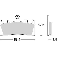 Plaquettes de frein BREMBO route/sport métal fritté - 07SU19SR