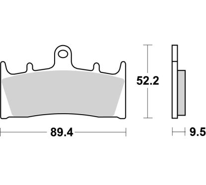 Plaquettes de frein BREMBO route/sport métal fritté - 07SU19SR