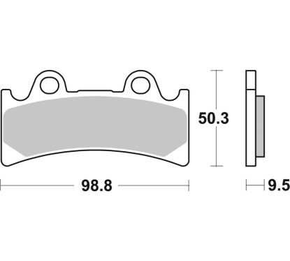 Plaquettes de frein BREMBO type 07YA32 SR métal fritté - sport