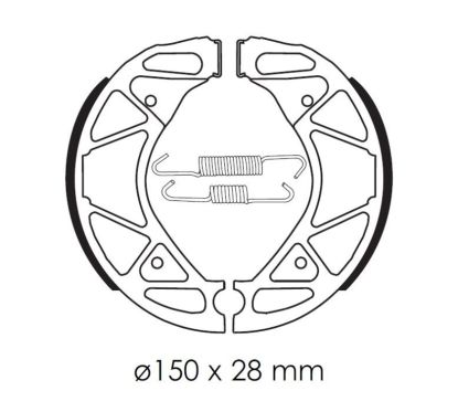 Mâchoires de frein TECNIUM Scooter organique - BA209
