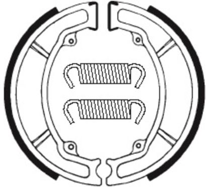 Mâchoires de frein TECNIUM Scooter/Street/Off-Road/Quad organique - BA034