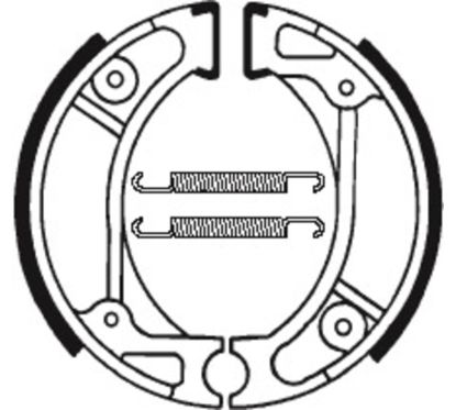 Mâchoires de frein TECNIUM Scooter/Street/Off-Road/Quad organique - BA057