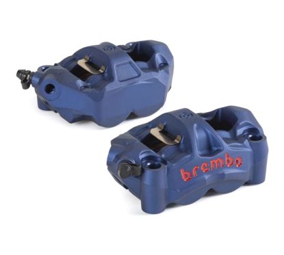 Étrier de frein avant droit BREMBO UPGRADE M50 ø30mm - bleu logo rouge