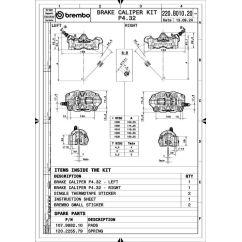 Paire étriers BREMBO UPGRADE GP4RX (usinés CNC nickelé) - 100mm (avec plaquettes)