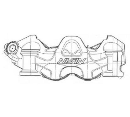 Etrier de frein 4 pistons radial NISSIN - droit