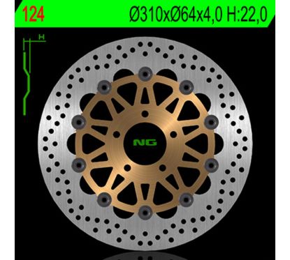 Disque de frein NG BRAKES rond flottant