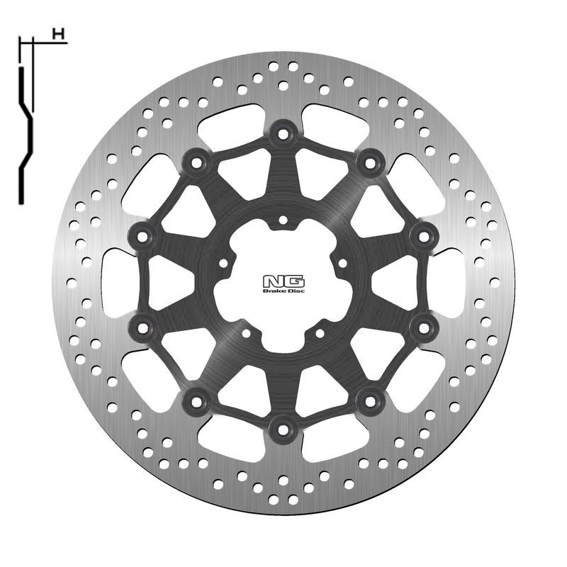 Disque de frein NG BRAKES rond flottant