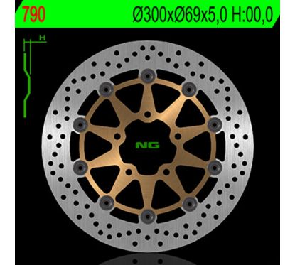 Disque de frein NG BRAKES rond flottant