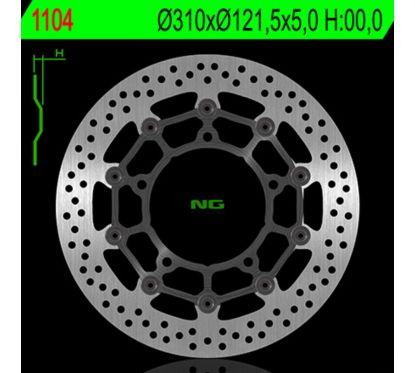 Disque de frein NG BRAKES rond flottant