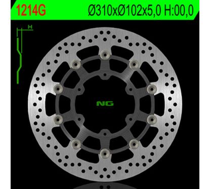 Disque de frein NG BRAKES rond flottant (centre en aluminium )