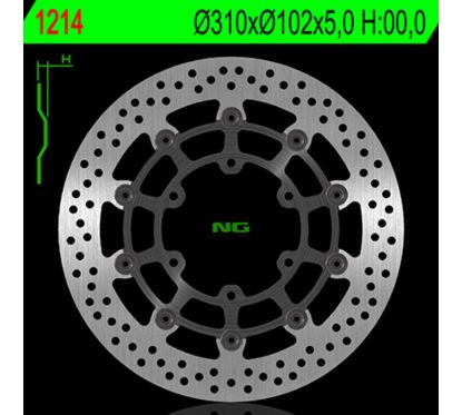 Disque de frein NG BRAKES rond flottant (centre en acier)