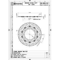 Paire de disques de frein BREMBO UPGRADE - SUPERSPORT - 208B85959