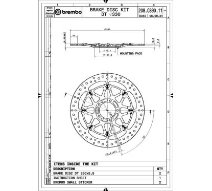 Disques de frein BREMBO UPGRADE T-Drive rond flottant - la paire