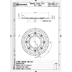 Paire de disques de frein BREMBO UPGRADE - T-DRIVE - 208A98521