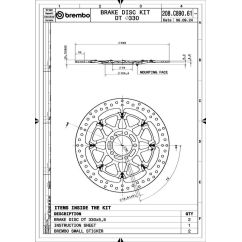 Paire de disques de frein BREMBO UPGRADE - T-DRIVE - 208C89061