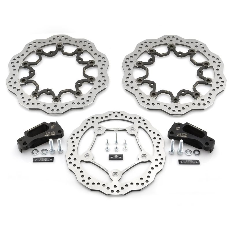 Kit disque de frein Oversize NG BRAKES pétale flottant - T-Max 530 Axial