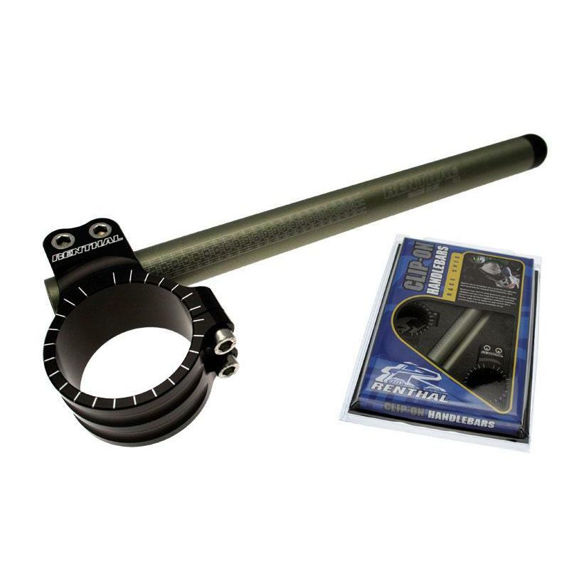 Guidons bracelet RENTHAL Original Ø52mm hauteur +0mm déport +40mm/7° noir