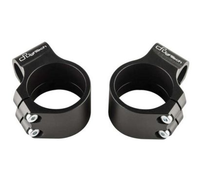 Bracelets de guidon LIGHTECH Ø50mm hauteur +0mm déport +40mm/10° noir