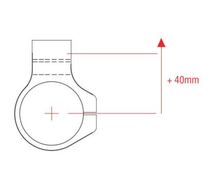 Bracelets de guidon LIGHTECH Ø50mm hauteur +0mm déport +40mm/10° noir
