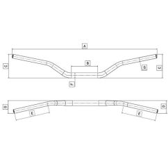 Guidon TOMASELLI HRN aluminium - Bas