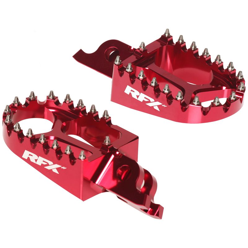 Repose-pieds RFX Pro Series aluminium CNC - rouge
