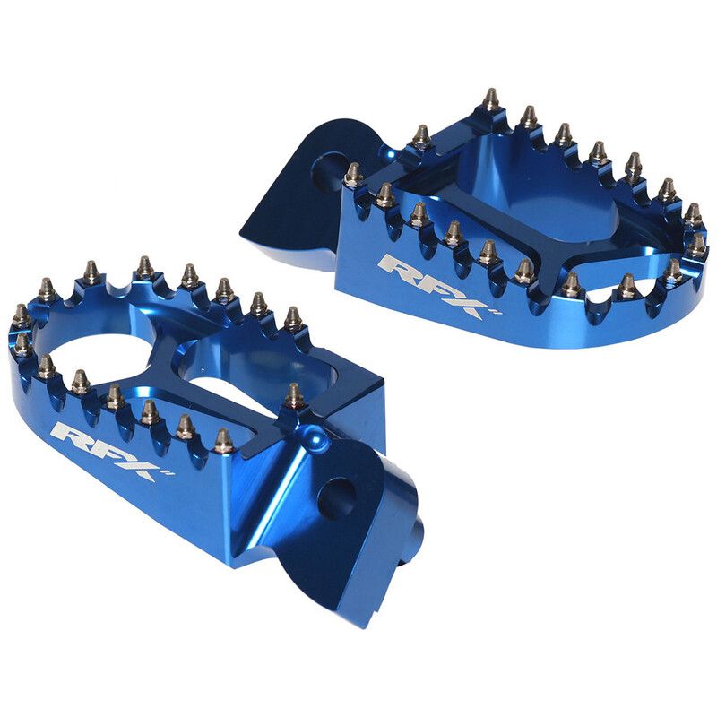 Repose-pieds RFX Pro Series aluminium CNC - bleu