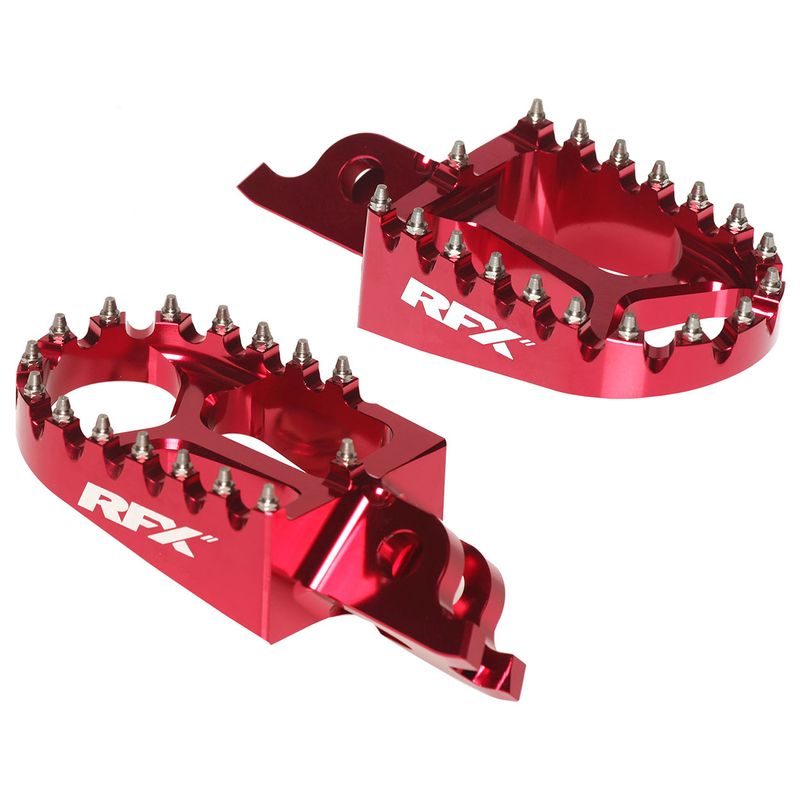Repose-pieds RFX Pro Series aluminium CNC - rouge
