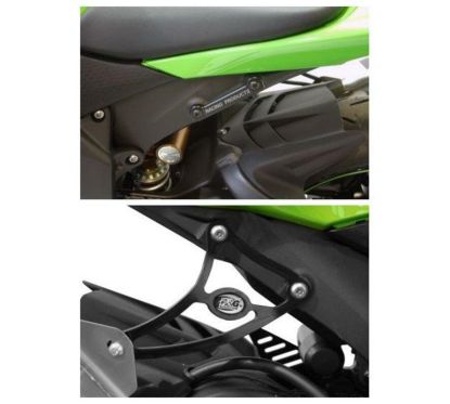 Kit suppression repose-pieds arrière R&G RACING noir Kawasaki ZX6R/RR