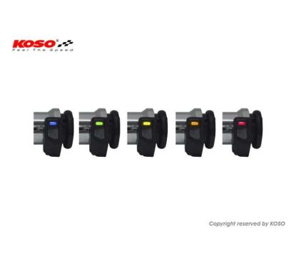 Poignées chauffantes KOSO Titan-X avec interrupteur intégré - chrome