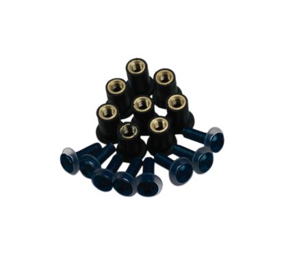 Kit de vis de bulle OXFORD - anodisé noir