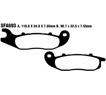 Plaquettes de frein pour scooter en carbone série SFAC