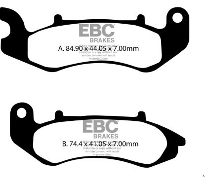 Plaquettes de frein organiques série FA