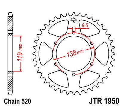 Couronne arrière acier