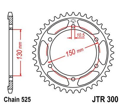Couronne arrière trempée par induction, finition zinc noir