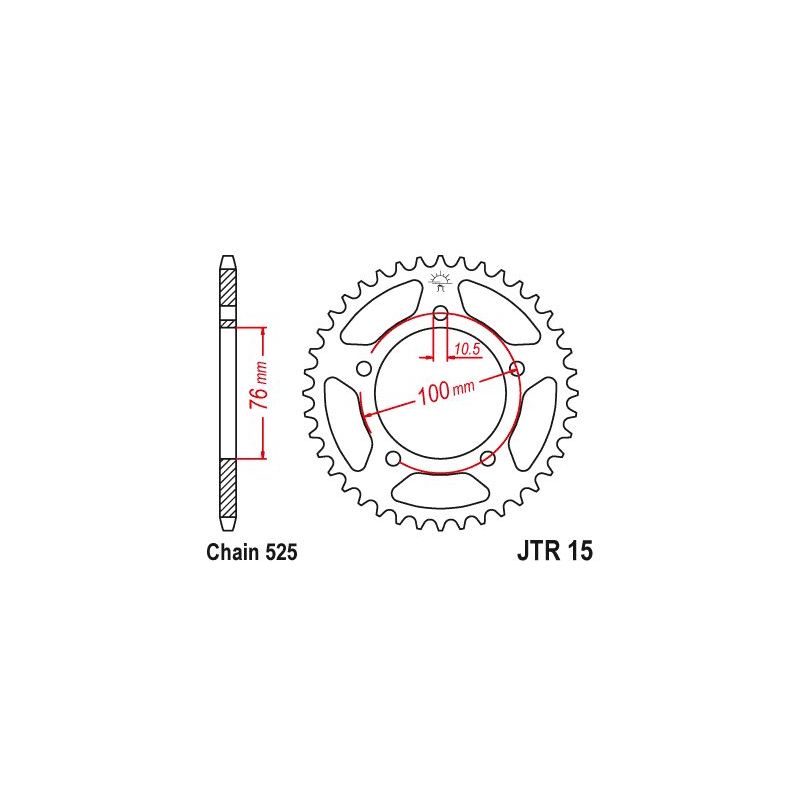 SPROCKET REAR 38T 520