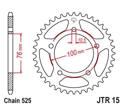 Couronne arrière acier