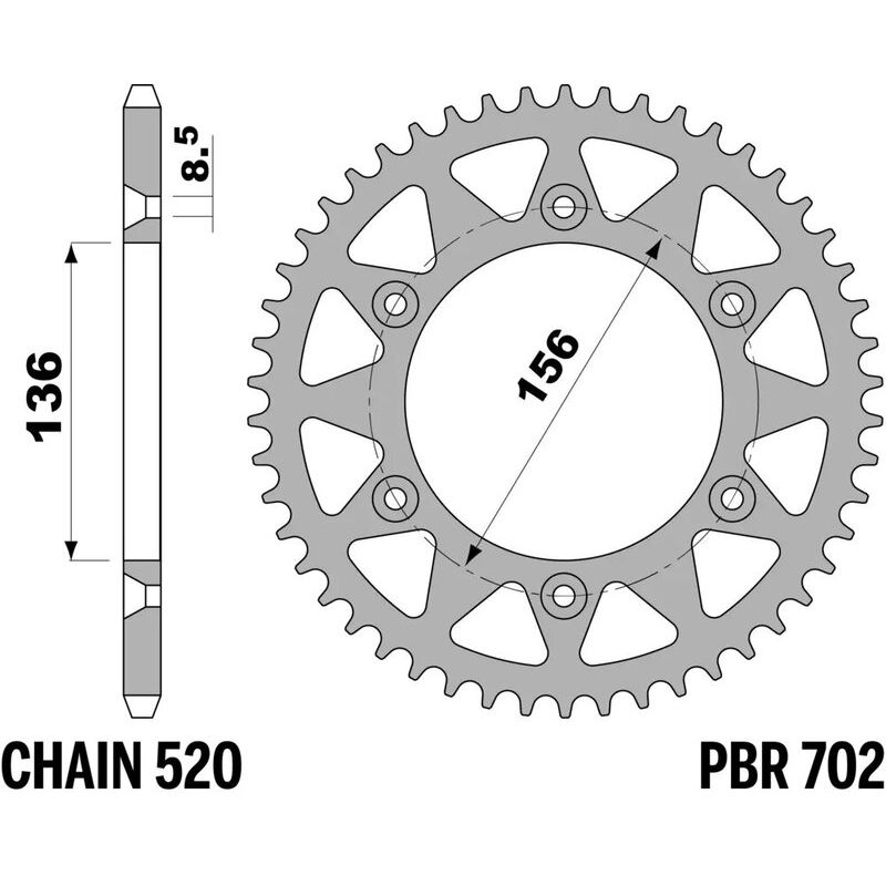 Couronne PBR alu standard - 520