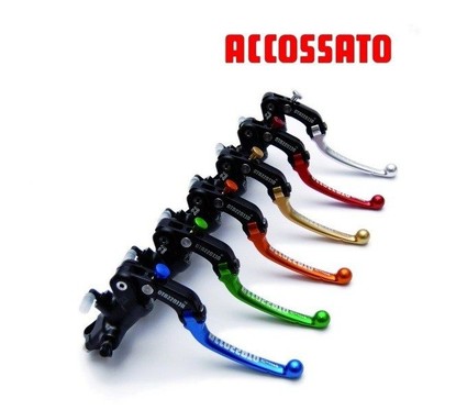 Maître cylindre Black édition Frein 16mm ACCOSSATO - Forgé avec levier repliable