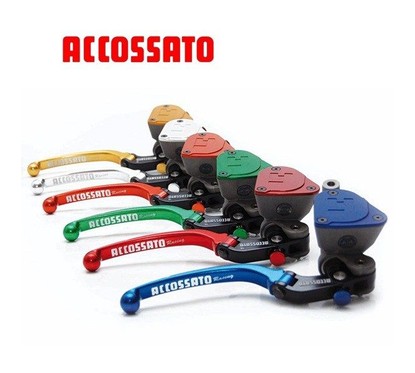 Maître cylindre Black édition Frein 16mm ACCOSSATO - Forgé avec levier repliable