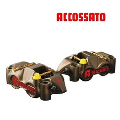 Etrier ACCOSSATO Monobloc CNC 4 pistons Titane 34mm - 108mm 
