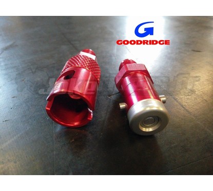 Coupleur Rapide Durite Aviation - ALU - NOIR/TITANE - MALE/MALE - GOODRIDGE ( qté 1 ) 