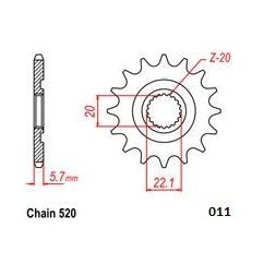 FRONT SPROCKET 520 13T