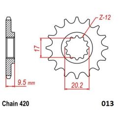 Pignon avant ultraléger en acier