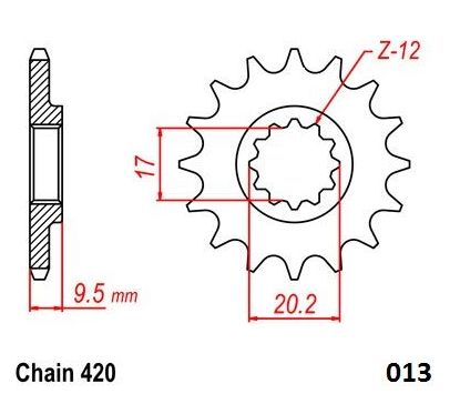 Pignon avant ultraléger en acier